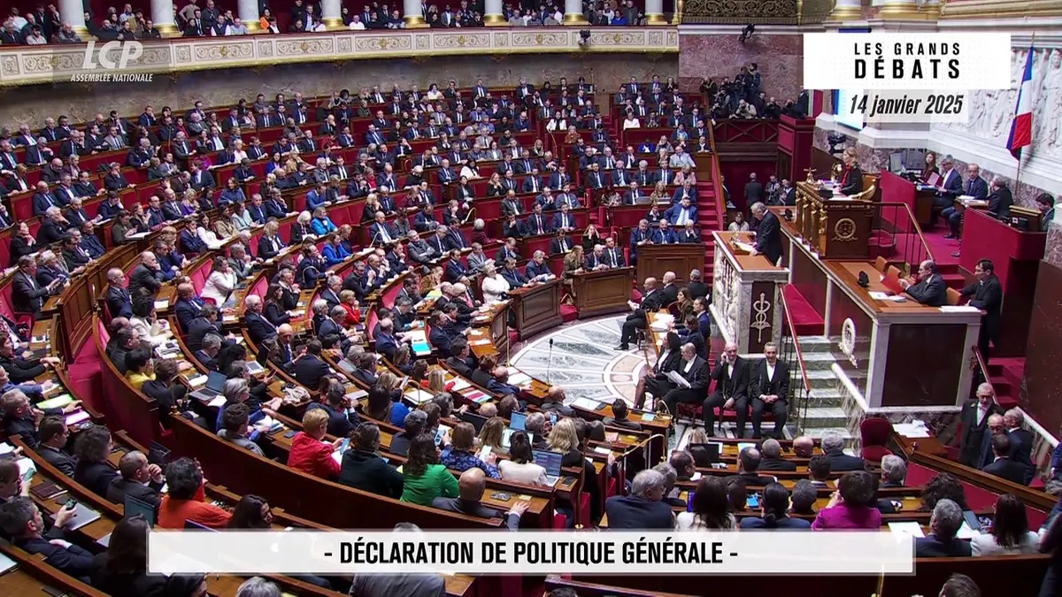 replay de Les grands débats - François Bayrou : déclaration de politique générale à l'Assemblée nationale