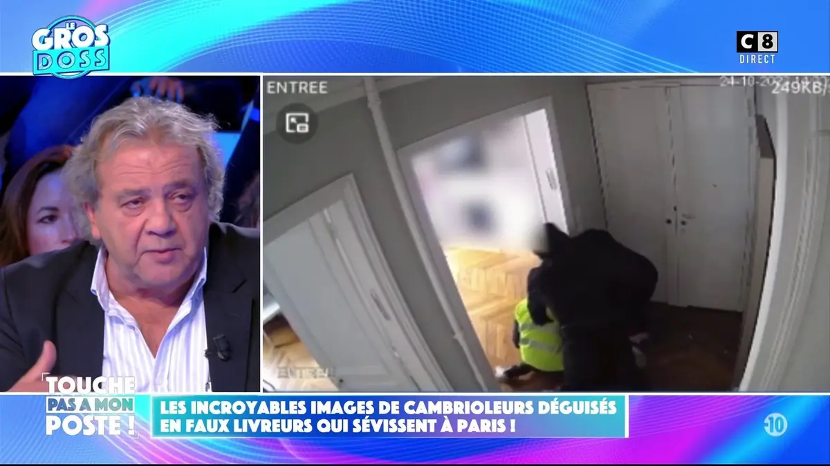 replay de Les incroyables images de cambrioleurs déguisés en faux livreurs qui sévissent à Paris