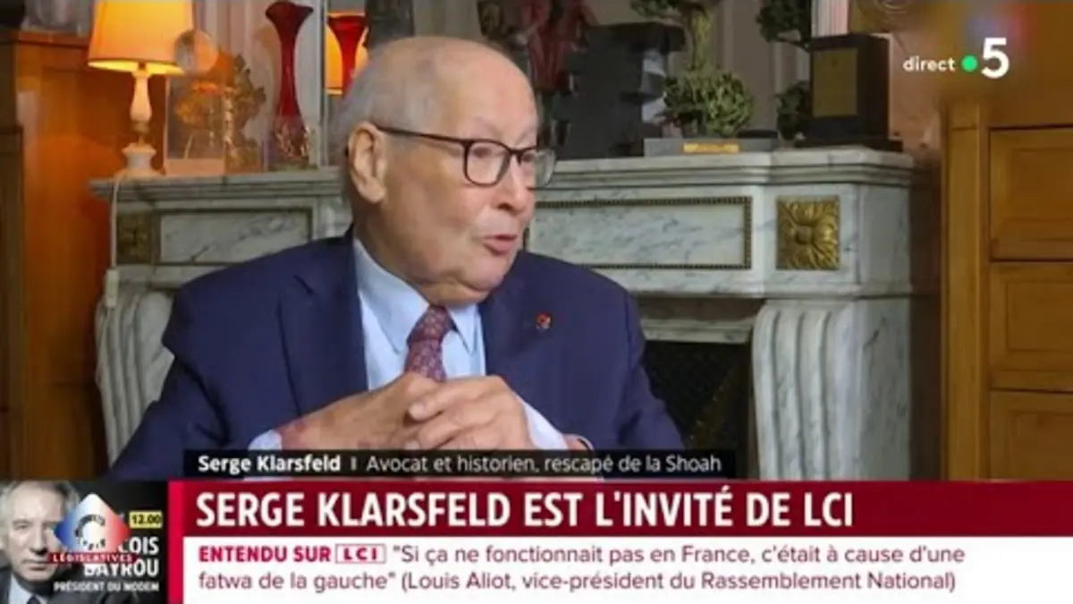 replay de Les propos de Serge Klarsfeld divisent la communauté juive - La Story - C à Vous - 18/06/2024