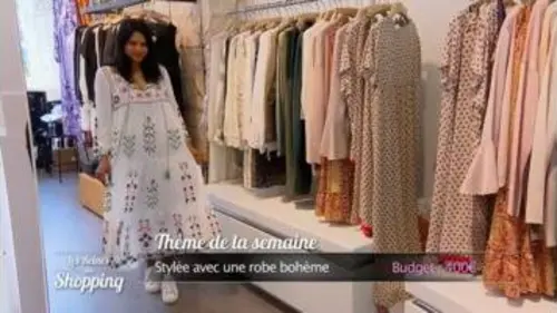replay de Les Reines du Shopping : Gaëlle essaie une robe "pyjama"