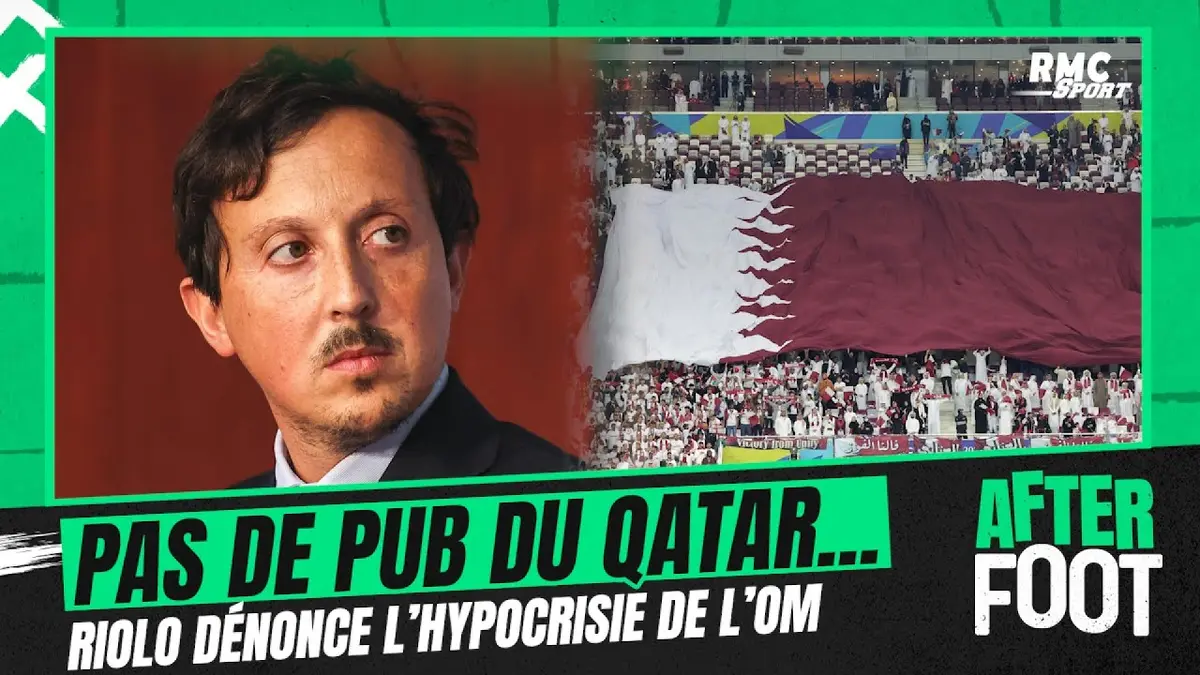 replay de Ligue 1 : l'OM refuse la promotion du Qatar sur son maillot... Riolo dénonce l'hypocrisie du club