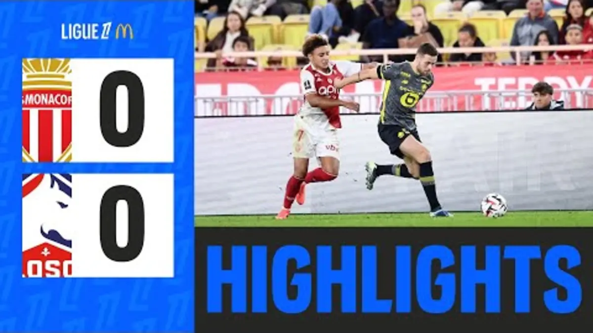 replay de Lille NEUTRALISE Monaco à Louis II | 8ème journée - Ligue 1 McDonald's 24/25