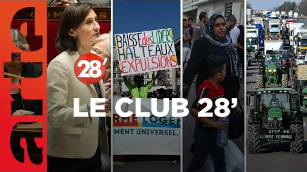 replay de Logement, crise agricole en France, aide humanitaire à Gaza... : le Club 28' ! - 28 Minutes - ARTE