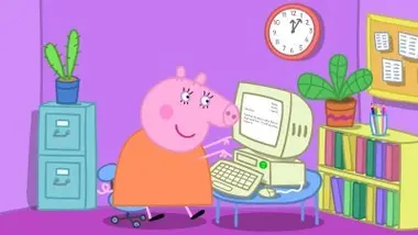 Maman Pig travaille
