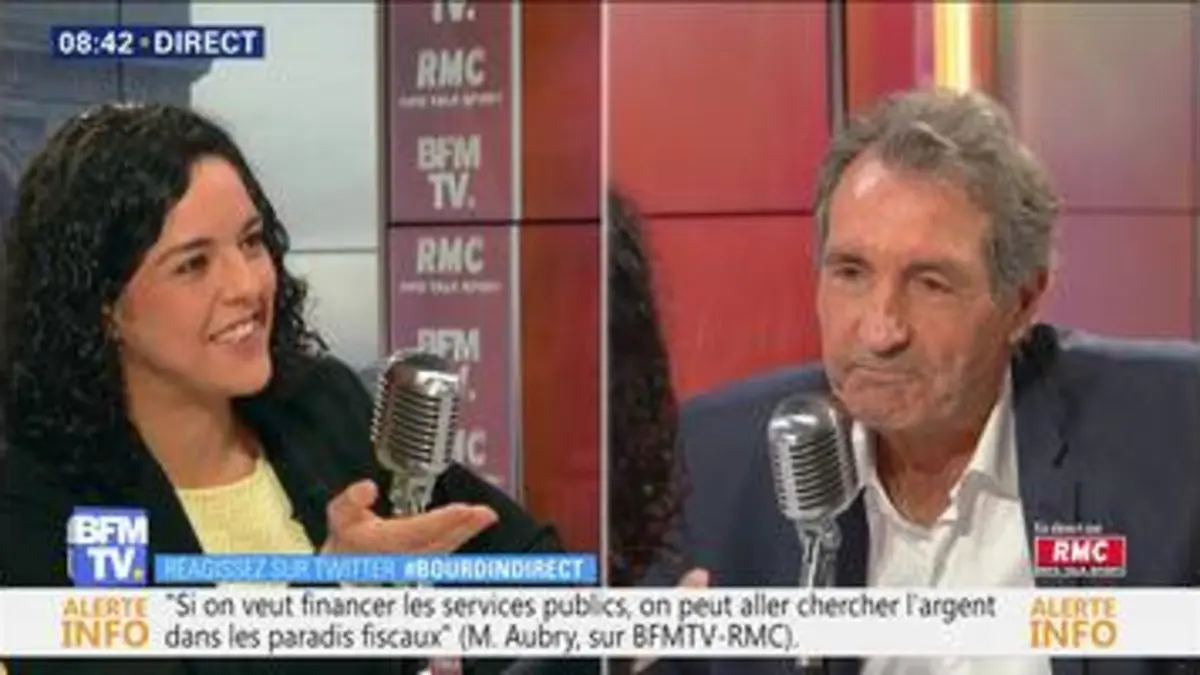 replay de Manon Aubry face à Jean-Jacques Bourdin en direct