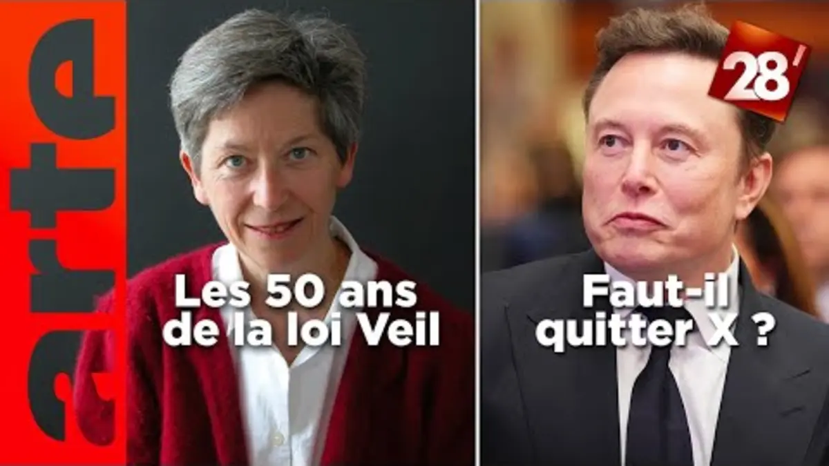 replay de Marie-Jo Bonnet : la loi Veil a 50 ans / Faut-il quitter X ? | 28 minutes | ARTE