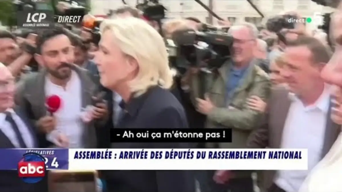 replay de Marine Le Pen fait sa rentrée à l’Assemblée - L’ABC - 10/07/2024