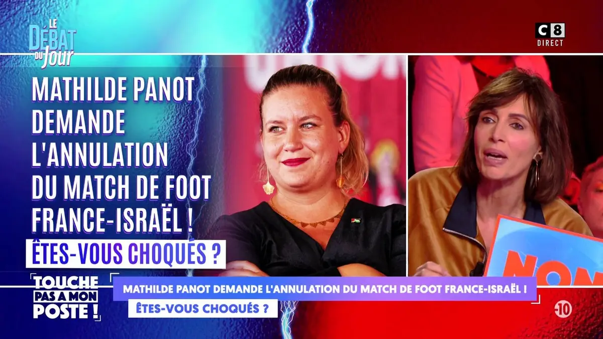 replay de Mathilde Panot demande l'annulation du match de foot France-Israël !
