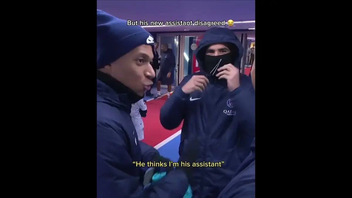 Mbappé & Hakimi 😂🇫🇷🇲🇦 #football #ligue1 #psg…
