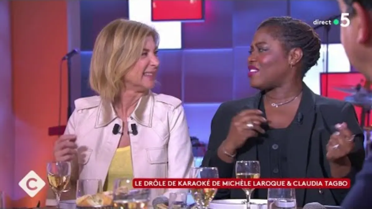 replay de Michèle Laroque & Claudia Tagbo connaissent la chanson - C à vous - 18/03/2024
