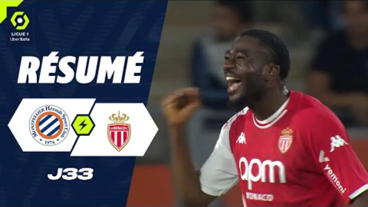 replay de MONTPELLIER HÉRAULT SC - AS MONACO (0 - 2) - Résumé - (MHSC - ASM) / 2023-2024