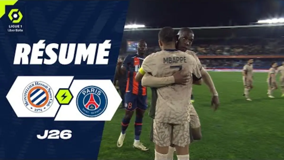 replay de MONTPELLIER HÉRAULT SC - PARIS SAINT-GERMAIN (2 - 6) - Résumé - (MHSC - PSG) / 2023-2024