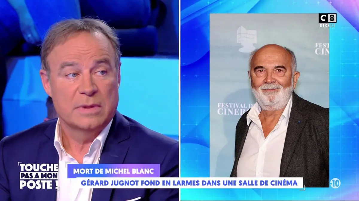 replay de Mort de Michel Blanc, Gérard Jugnot fond en larmes dans une salle de cinéma