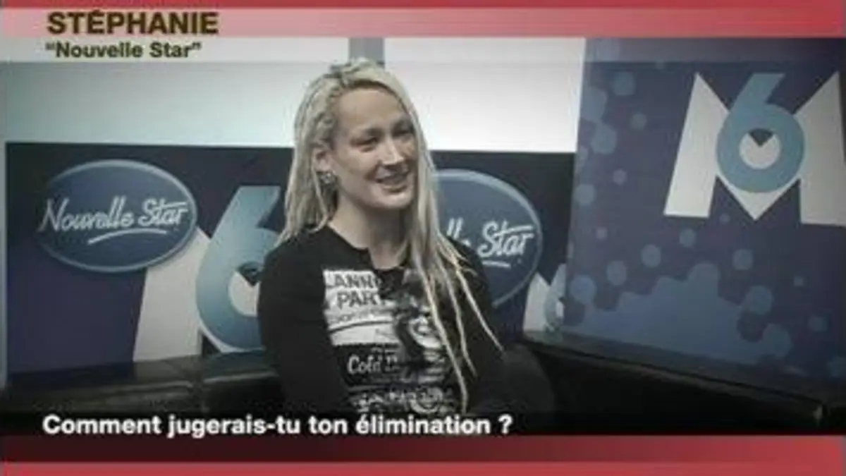 replay de Nouvelle Star : Stéphanie : interview bleu/rouge