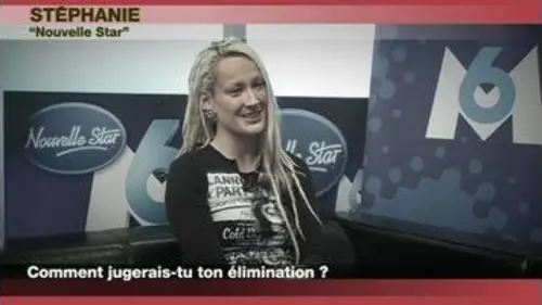 replay de Nouvelle Star : Stéphanie : interview bleu/rouge
