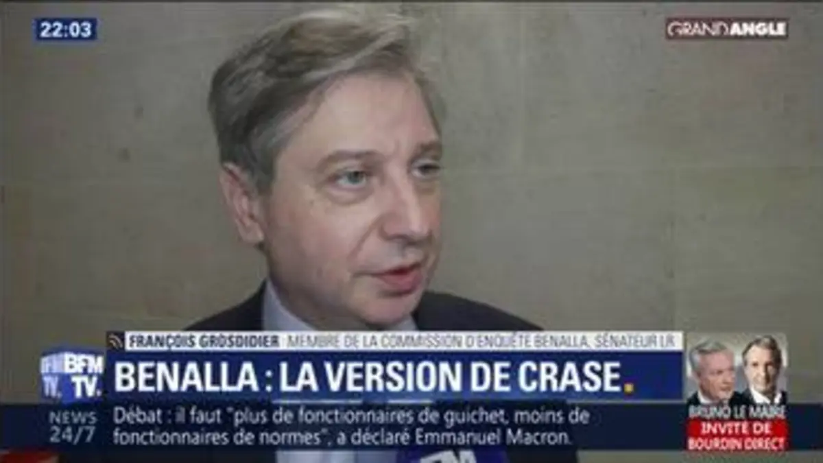 replay de Nouvelles confidences de Vincent Crase sur l'affaire Benalla: elles "confirment les intuitions" de la commission d'enquête