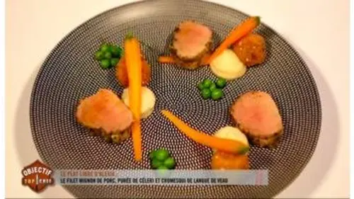 replay de Objectif Top Chef : Filet mignon de porc, purée de céléri et cromesqui de veau par Alexia