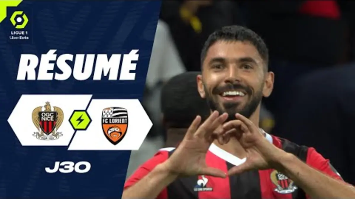 replay de OGC NICE - FC LORIENT (3 - 0) - Résumé - (OGCN - FCL) / 2023-2024