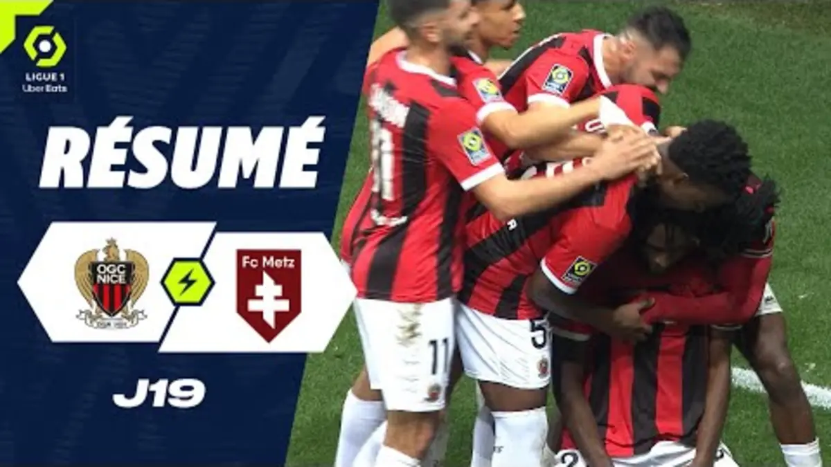 replay de OGC NICE - FC METZ (1 - 0) - Résumé - (OGCN - FCM) / 2023-2024