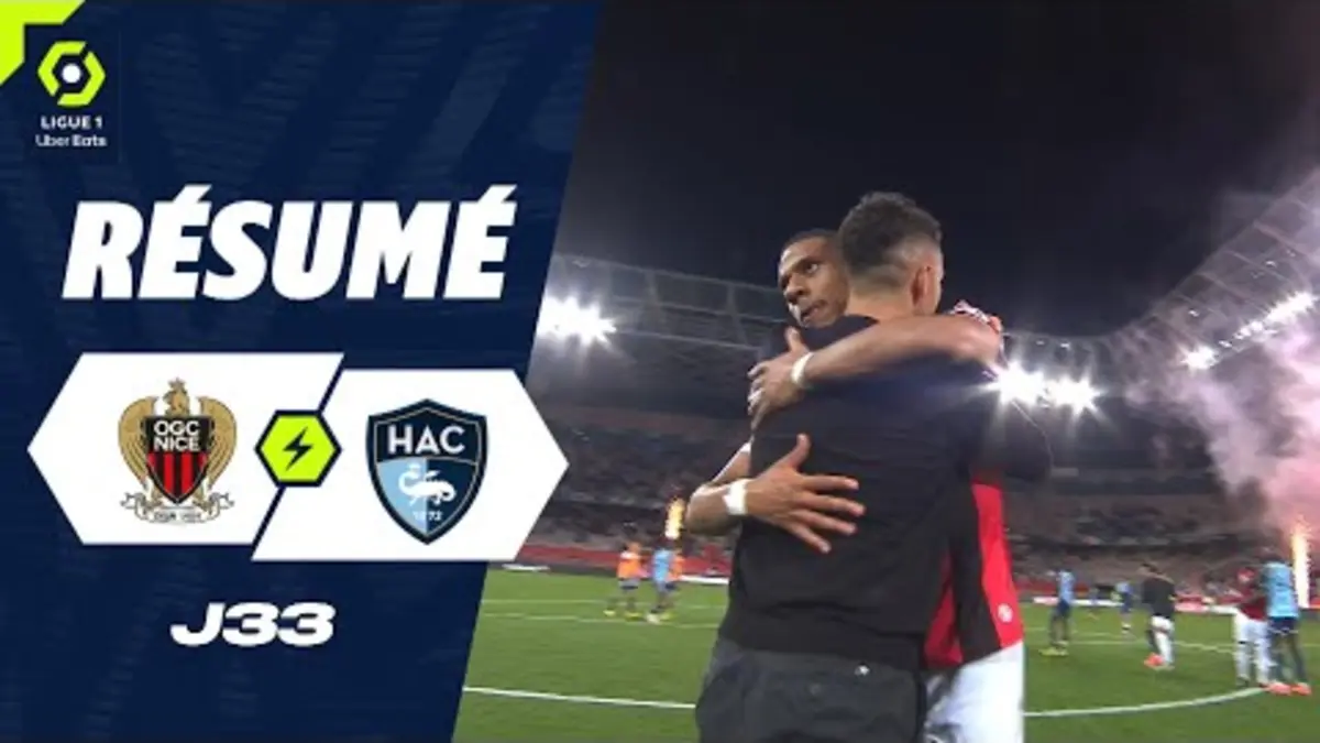 replay de OGC NICE - HAVRE AC (1 - 0) - Résumé - (OGCN - HAC) / 2023-2024