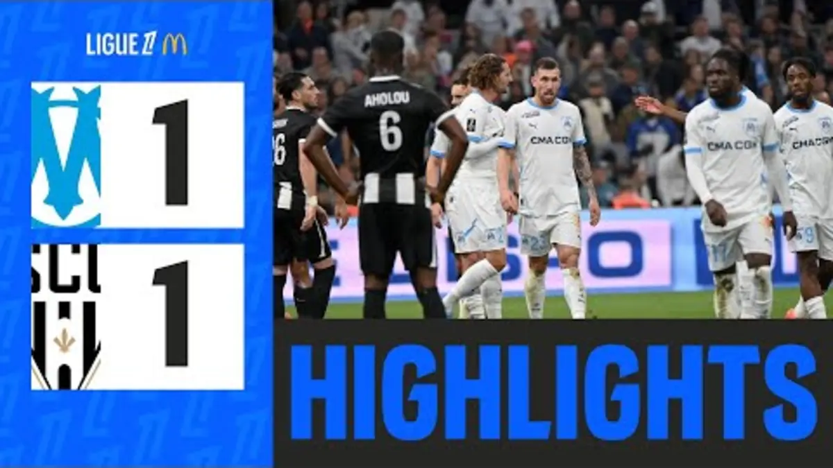 replay de OLYMPIQUE DE MARSEILLE - ANGERS SCO (1-1) - 7ème journée - Ligue 1 McDonald's 24/25