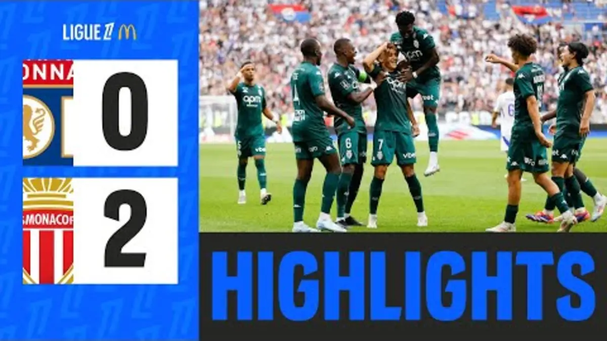 replay de OLYMPIQUE LYONNAIS - AS MONACO (0-2) - 2ème journée - Ligue 1 McDonald's 24/25