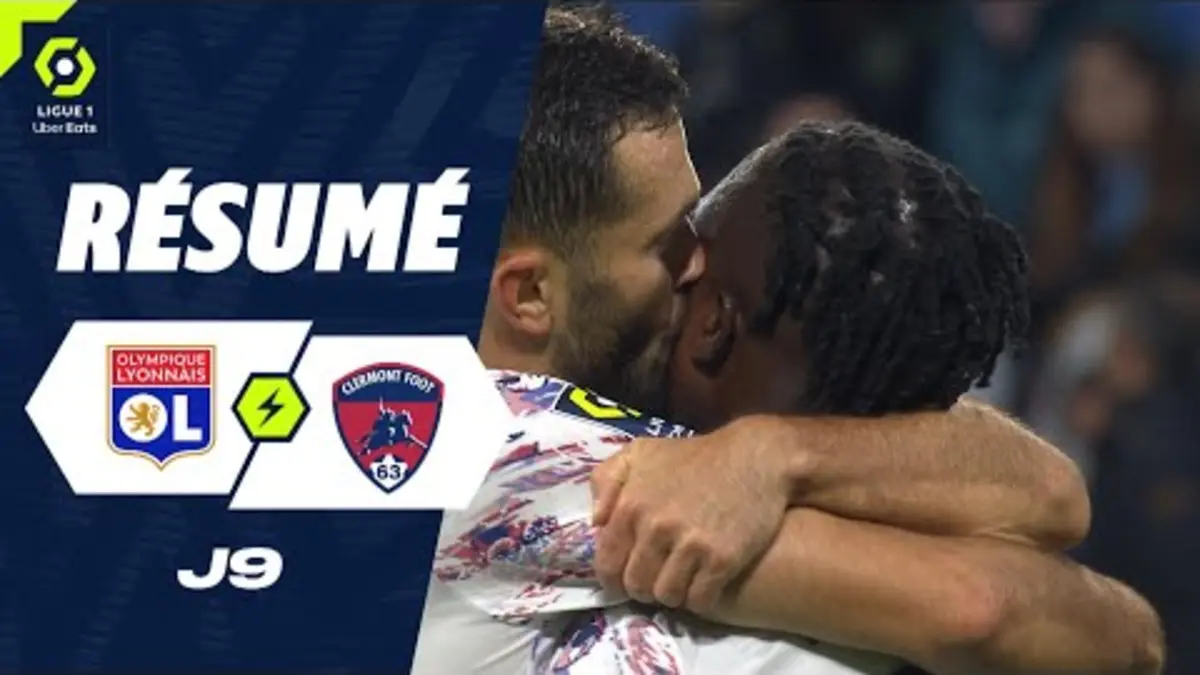 replay de OLYMPIQUE LYONNAIS - CLERMONT FOOT 63 (1 - 2) - Résumé - (OL - CF63) / 2023-2024