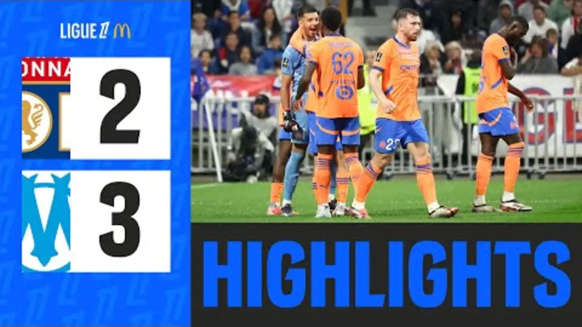 replay de OLYMPIQUE LYONNAIS - OLYMPIQUE DE MARSEILLE (2-3) - 5ème journée - Ligue 1 McDonald's 24/25