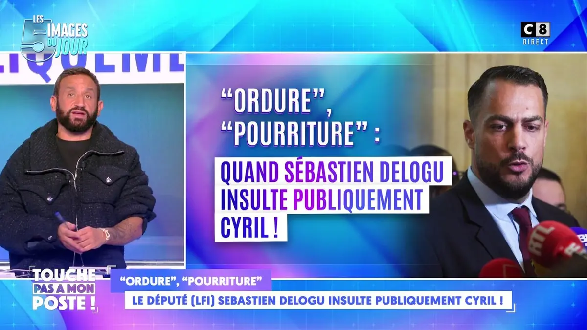 replay de "Ordure" "Pourriture" : Sébastien Delogu insulte publiquement Cyril Hanouna