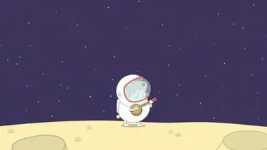 Papy Rabbit dans l'espace