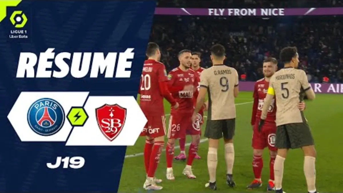 replay de PARIS SAINT-GERMAIN - STADE BRESTOIS 29 (2 - 2) - Résumé - (PSG - SB29) / 2023-2024