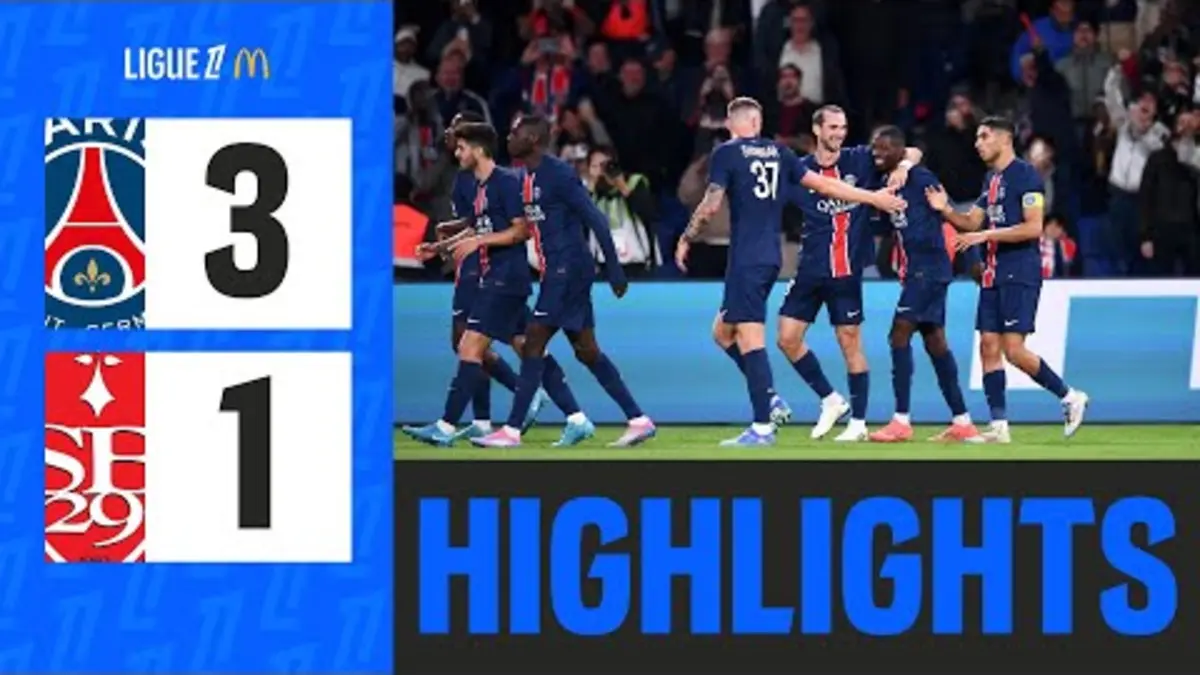 replay de PARIS SAINT-GERMAIN - STADE BRESTOIS 29 (3-1) - 4ème journée - Ligue 1 McDonald's 24/25