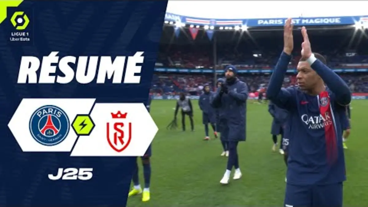 replay de PARIS SAINT-GERMAIN - STADE DE REIMS (2 - 2) - Résumé - (PSG - SdR) / 2023-2024