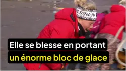 Pékin express : Elle se blesse en transportant un énorme bloc de glace