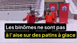 Pékin express : Les binômes ne sont pas à l’aise sur des patins à glace