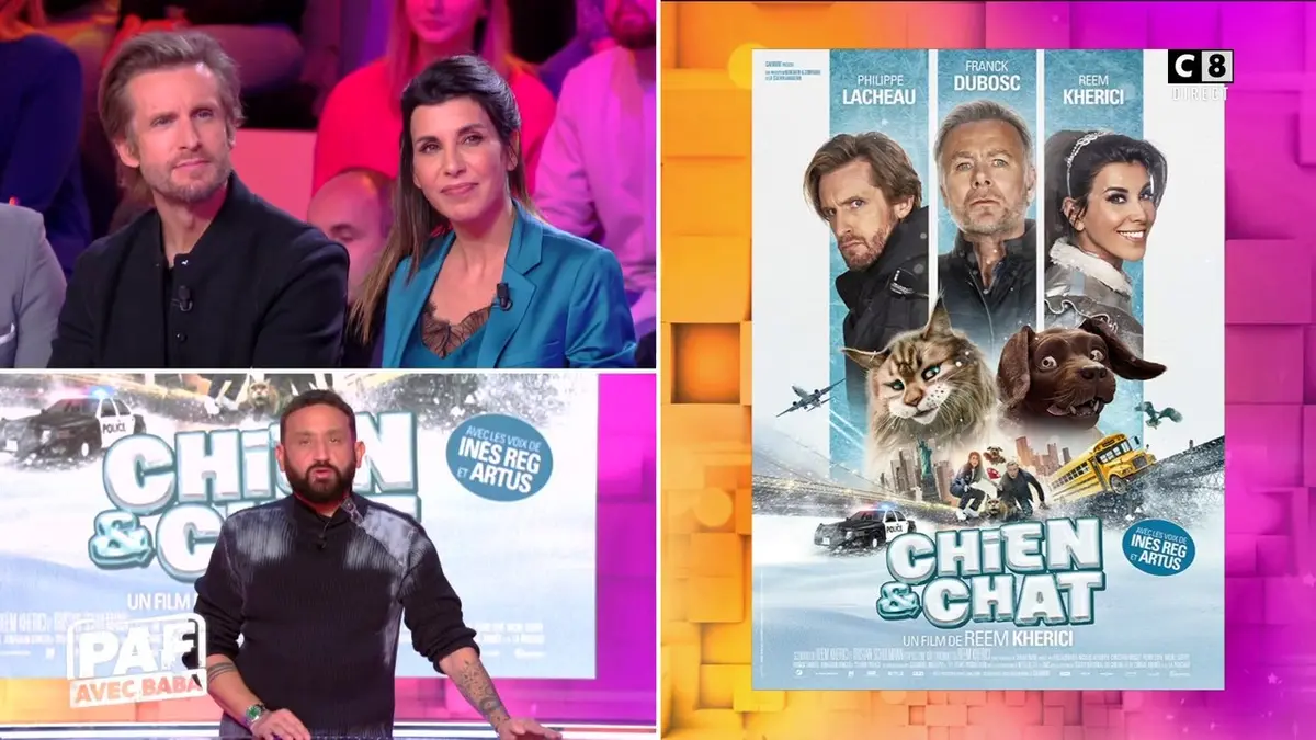 replay de Philippe Lacheau et Reem Kherici présentent le nouveau film "Chien & Chat" dans TPMP !