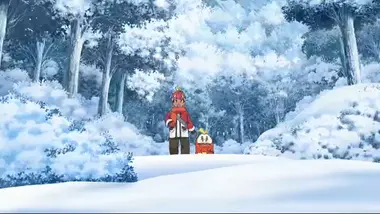 Pokémon : les horizons : Rhod et Chochodile découvrent la neige