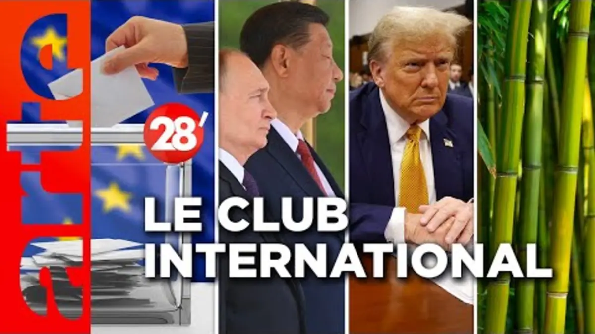 replay de Poutine en Chine, haine des politiques, procès de Trump… | Le Club International - 28 minutes - ARTE