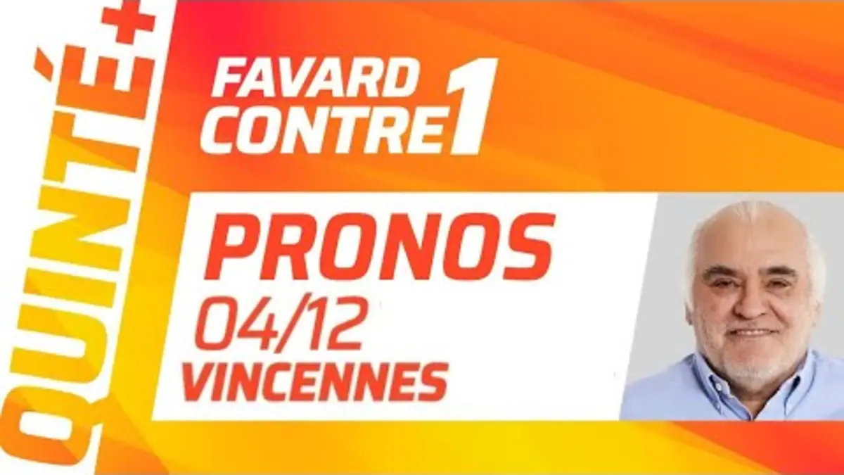 replay de PRONOSTICS QUINTÉ+ 4 DÉCEMBRE À VINCENNES (R1C1) | Favard Contre 1 ?