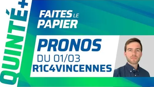 replay de PRONOSTICS QUINTÉ+ DU 1 MARS : KEEP GOING OPÉRE LA SÉLECTION