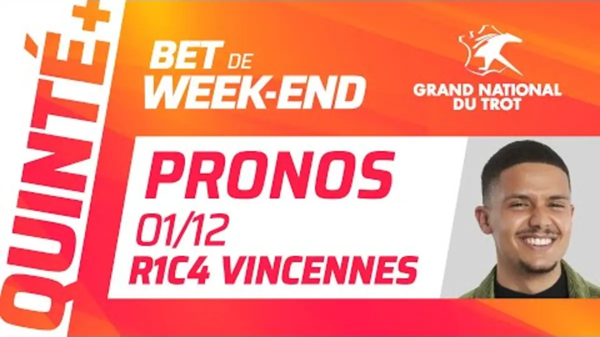 replay de PRONOSTICS QUINTÉ+ DU 1er DÉCEMBRE 2024 FINALE DU GNT À VINCENNES (R1C4) : Bet de Week-End