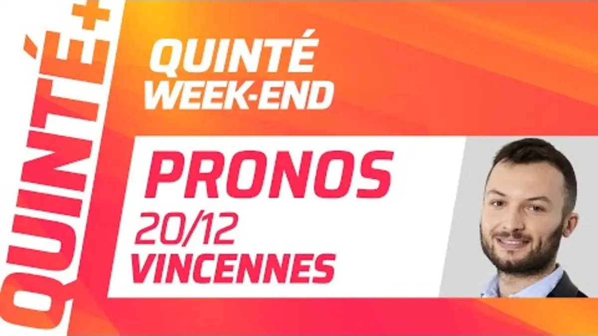 replay de PRONOSTICS QUINTÉ+ DU 20 DÉCEMBRE À VINCENNES : QUINTÉ WEEK-END ⚡