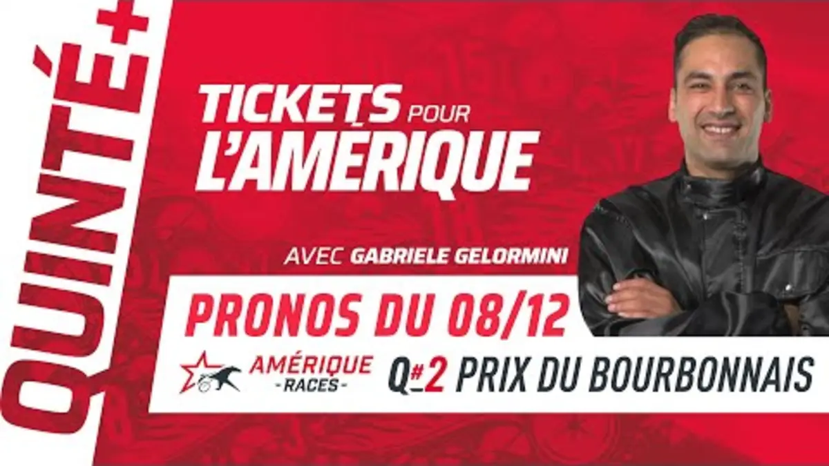 replay de PRONOSTICS QUINTÉ+ DU 8 DÉCEMBRE | Gabriele Gelormini fait le papier du Prix du Bourbonnais Q2