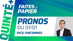 PRONOSTICS QUINTÉ+ DU JEUDI 1er JANVIER À VINCENNES : KUIPER POUR COMMENCER L'ANNÉE EN FANFARE