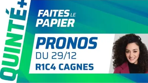replay de PRONOSTICS QUINTÉ+ DU LUNDI 29 DÉCEMBRE À CAGNES : STYLE D'EMIRS PEUT BRILLER
