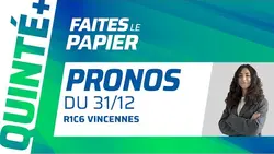 PRONOSTICS QUINTÉ+ DU MERCREDI 31 DÉCEMBRE À VINCENNES : IN RED, POUR TERMINER L'ANNÉE EN BEAUTÉ