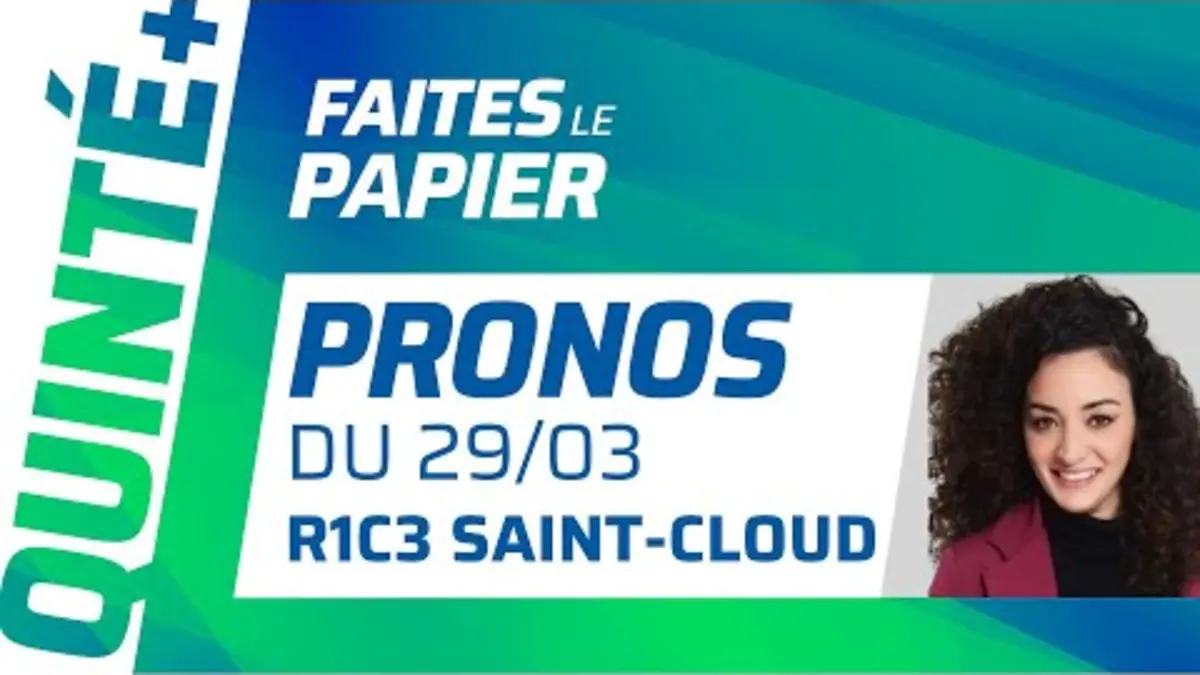 replay de PRONOSTICS QUINTÉ+ DU SAMEDI 29 MARS À SAINT-CLOUD : THUNDERSPEED PEUT RENOUER AVEC LE SUCCÈS
