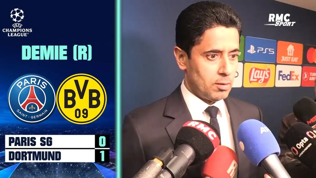 replay de PSG 0-1 Dortmund : "C'est quoi cette question ?", Al-Khelaïfi refuse d'évoquer Luis Enrique