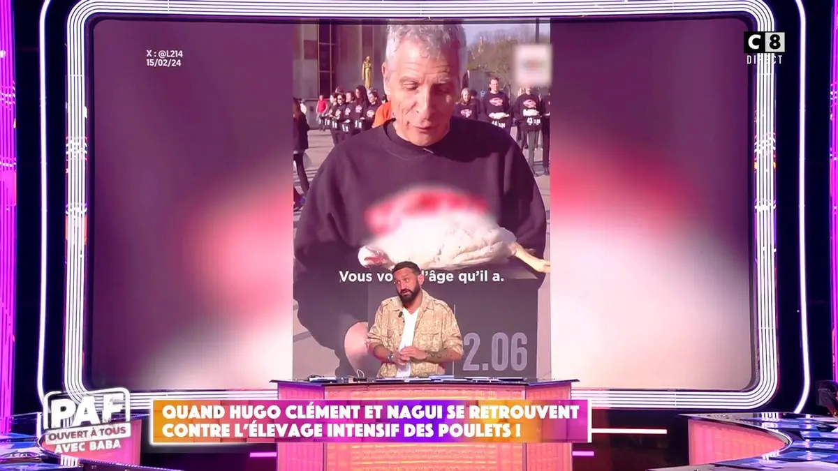 replay de Quand Hugo Clément et Nagui se retrouvent contre l'élevage intensif des poulets !