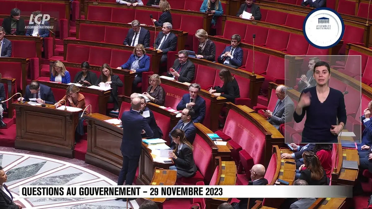 replay de Questions au Gouvernement - Questions au Gouvernement du mercredi 29 novembre 2023